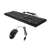 Lurrose Wired Keyboard and Mouse Bundle with 104 Keys Abs Material Quiet Typing High Productivity for Office Use Modern Keyboard Mouse Combo