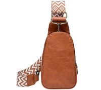 Lurrose Women Crossbody Sling Bag PU Brown for Shopping Appointments | Sturdy Build, Enough Room for Daily Accessories, Versatile Style, Fine Craftsmanship, Hands Free Use