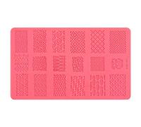 Lurrose Women Nail Stamping Plate DIY Manicure Tool 5.51X3.23In Reusable Relief Print Template for Creative Nail Art Designs