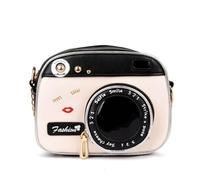 Lurrose Women'S Vintage Camera Shape Crossbody Bag, Pu Leather Black Handbag for Travel, Work, Casual Use, 7.1 X 5.9 X 3.5 Inches