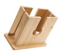 Lurrose Wooden Bagel Slicer Cutter with Holder Manual Bread Slicing Guide Tool for Kitchen Baking and Sandwich Preparation, 15x13.5x7.8cm Compact Bread Cutting Aid