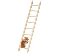 Lurrose Wooden Bird Ladder for Parakeets and Budgerigars, Expands Pet Activity Space Khaki Colour, for Bird Cage and Home Decoration