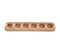 Lurrose Wooden Egg Tray with 6 Compartments for Chicken Egg Storage Smooth Surface and Sturdy Design Simple and Elegant Suitable for Kitchen and Home