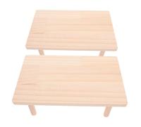 Lurrose Wooden Hamster Platform Toys Pet Platform Toy Safe Climbing Activity Board for Small Pets Exploring and Adventuring in Cage (2Pcs, 25X15X11Cm)