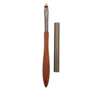 Lurrose Wooden Nail Art Pen with Wide Brush Design for Creating Gradient Effects, Elegant Brown Salon Gel Brush Set Suitable for Home Use and Professional Salons