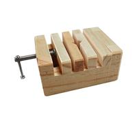Lurrose Woodworking Vise Seal Carving Bed Wood Carving Set Khaki Wood Metal Sturdy Fixing Seals Easy to Control and Creative Handicraft Sculptures