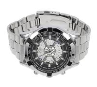 Lurrose Wrist Carving Mechanical Stainless Watch Men's with Hollowed-Out Steel Elegant and Practical Features Waterproof Fashion Automatic Watch for Daily Use