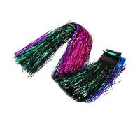 Lurrose Xmas Tree Foil Fringe Garland Aluminum Tinsel Icicles for Christmas Decorations Lightweight Holiday Party DIY Home Decor Supplies