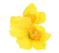 Lurrose Yellow Daffodil Hair Clip for Women Plastic Side Bangs Hairpin with Secure Side Clip Versatile Usage Floral Hair Accessory Suitable for Hanfu and Chinese Traditional Headdress
