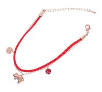 Lurrose Zodiac Pig Sign Red Rope Bracelet, Adjustable String Charm, Good Luck Jewelry, Chinese Spring Festival Gift for Women Men Son Daughter