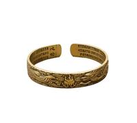 Lurtwais 1 Piece Of Brass Carved Open Bangle Solid Retro Bangle, Each Pattern Hiding A Sense Of Story