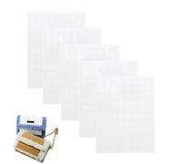 LURVOUS 5 Pcs Plastic Mesh Sheet, 33x20cm Plastic Mesh Canvas Sheet Flexible Mesh Fabric, Plastic Mesh Fabric for Cross Stitch, Plastic Sheets Canvas Mesh Roll for DIY Crafts, Bag Making (White)