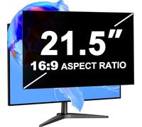 LUSA DESIGN 21.5 Inch Computer Privacy Screen Filter for 16:9 Aspect Ratio, Eye Protection Anti Blue Light Glare Shield, Removable Black Blackout Anti Spy Desktop Security Private Filter Protector