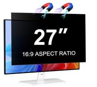 LUSA DESIGN 27 Inch Screen Magnetic Privacy Filter for Monitor 16:9 Aspect Ratio, Anti-Glare Anti-Blue Light 27 Inch Privacy Film, Removable Computer Monitor Privacy Filter