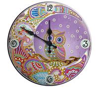 LUSandy DIY 5D Diamond Painting Clock Kits for Adults Owl Partial Drill Special Shaped Metal Art Wall Clock Crystal Rhinestone Diamond Painting by Number Mosaic Art Crafts Home Wall Decor