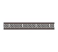 LUSandy Wallpaper Border 3D Greek Pattern Wall Borders Peel and Stick PVC Self Adhesive Waterproof Oil Proof Wall Sticker for Bedroom Bathroom Kitchen Tiles Decor 78.74"x3.94" (Brown and White)