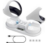 Lusase Charging Station for PSVR 2 Controller, Fast Charger for Playstation VR2 Sense Controller with 4 Type-C Magnetic Interfaces/LED Display with PSVR 2/PS5 VR2 Accessories Charging Station