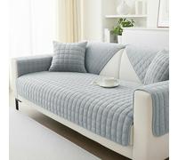 LUSCHEER Sofa Covers 1 2 3 Seater Soft Flannel Couch Cover, Universal Cushion Covers Non-Slip for Corner L Shape Sectional Sofa Furniture Protector (Grey, Pillowcase 45x45cm)