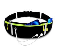 Luscinum Slim Running Belt Fanny Pack, Waist Bag for Men Women, Exercise Runners Belt Jogging Pocket Money Phone Holder, for Walking Cycling Camping Gym, Black, Sport