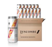 Luscombe Organic Mango & Peach Crush | 12x320ml | Infused with Alphonso Mango, Peach & Sicilian Lemon | Natural Flavoured Water, Low Calorie, No Added Sugar