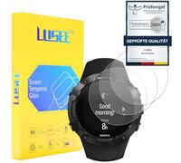 Lusee 3 Pack 39mm Round Tempered Glass Screen Protector for Smartwatch, 9H Hardness HD Clear Anti-Scratch 2.5D Film, Bubble-Free Auto-Adhesive Universal Fit for Flat Screen Smart Watches