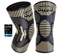 Lusenone 2 Pack Copper Knee Support for Women/Men - Knee Brace Compression Sleeve, Best Knee Sleeves Supports for Arthritis, Meniscus Tear, Knee Joint Pain, M CL, Running, Sports