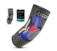 Lusenone Copper Elbow Support for Men/Women-Best Tennis elbow Brace Compression Sleeves Support for Tennis Elbow,Golfers Elbow,Tendonitis,Weightlifting,Gym,Arthritis,Pain Relief,L