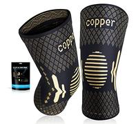Lusenone Copper Knee Support for Women/Men 2 Pack - Best Knee Brace Compression Sleeve Support for Arthritis, Knee Pain, Meniscus Tear, ACL, MCL, Joint Pain Relief, Running, Sports, Squats