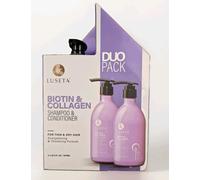 Luseta Biotin & Collagen Shampoo & Conditioner Duo 2x 500ml 16.9oz Thin Dry Hair