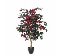 Lush Artificial Tree Ficus with Real Wood Trunk - 120cm / 4ft Tall Tradala Trees Dark Green 4ft
