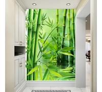 Lush Bamboo by The Water - Custom Size Wall Murals Self-Adhesive Removable Large Photo Wallpaper for Living Room, Bedroom, Bathroom, Office, Dining Room, Children's Room