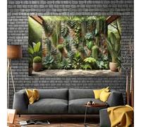 Lush climbing plant landscape polyester banner 8x6 feet - suitable for holiday parties 350x230cm