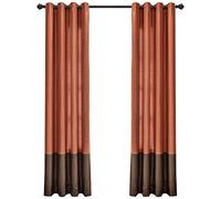 Lush Decor, 54 x 95, Brown/Rust White/Gray Prima Window Curtains Panel Set for Living, Dining Room, Bedroom (Pair), 54 x 95-inch