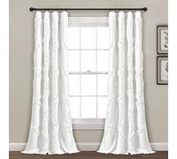 Lush Decor Avon Window Curtain Sydney Throw Blanket, 54" W x 84" L, White