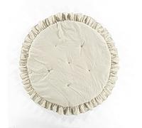 Lush Decor Baby Round Ruffle Play Mat, 36" Diameter, Neutral