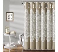 Lush Decor Boho Medallion Shower Curtain, 72" x 72", Neutral