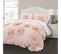 Lush Decor Comforter Set, Polyester, Blush, King