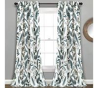 Lush Decor Devonia Allover Light Filtering Window Curtain Panel Pair, 108" L x 52" W, White