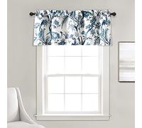 Lush Decor Dolores Light Filtering Window Curtain Valance, 18" L x 52" W, Blue