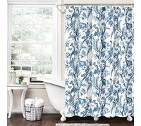Lush Decor Dolores Shower Curtain, 72" x 72", Blue