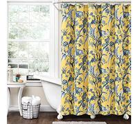 Lush Decor Dolores Shower Curtain, 72" x 72", Yellow