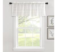 Lush Decor Farmhouse Textured Sheer Valance White Single 52x18+2