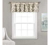 Lush Decor Gigi Window Curtain Valance, 14" Long x 70" Wide, Wheat