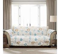 Lush Decor Harbor Life Blue Taupe Furniture Protector, Sofa, Blue & Taupe