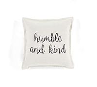 Lush Decor Humble and Kind Script Decorative Single Pillow Cover, 20" x 20", White