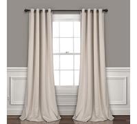 Lush Decor Insulated Grommet Blackout Curtains Panel Pair, 52" W x 95" L, Wheat