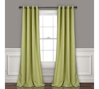 Lush Decor Insulated Grommet Blackout Window Curtain Panels, Pair, 52" W x 84" L, Sage - Classic Modern Design - Chic Window Decor - Long Curtains For Living Room, Bedroom, Or Dining Room