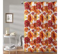 Lush Decor Leah Shower Curtain, 72" x 72", Red