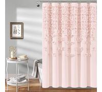 Lush Decor Lucia Shower Curtain, Blush, 72" x 72"
