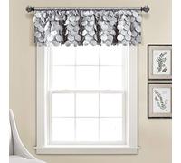 Lush Decor Lush Décor, Light Gray Gigi Valance Textured Window Kitchen Curtain (Single), 70" W x 14" L
